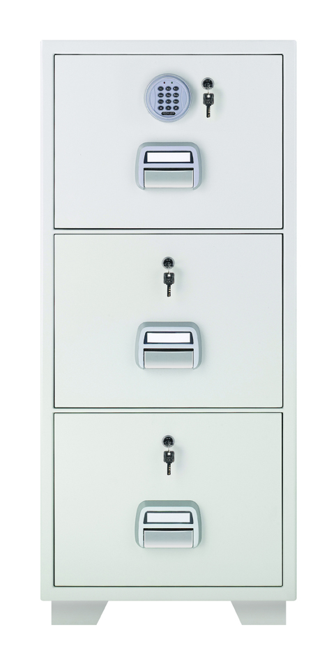 LockTech Fire Resistant Filing Cabinet 680 3 Drawer