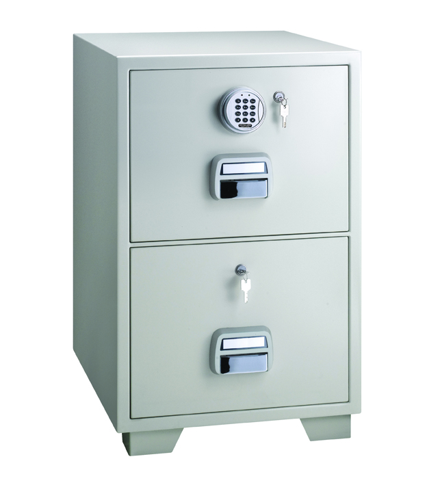 Sand E-Lock Check and Note Vertical File Finish Fireproof 6-Drawer Card Lock 